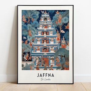 Nallur Kandaswamy Temple Travel Print Wall Art, Jaffna - Sri Lanka City Print, Nallur Kandaswamy Temple Travel Gift, Digital Download