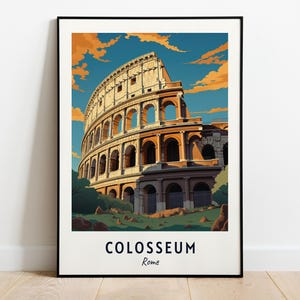 Impresión de pared para viajes al Coliseo de Roma, impresión de la ciudad de Roma, regalo de viaje al Coliseo de Roma, póster del Coliseo de Roma, descarga digital
