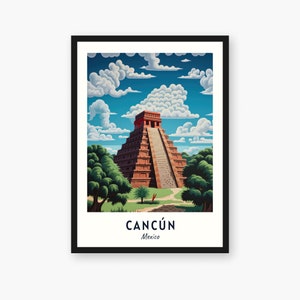 Cancún Travel Print, Cancún - Mexico Travel Gift, Printable City Poster, Digital Download, Wedding Gift, Birthday Present