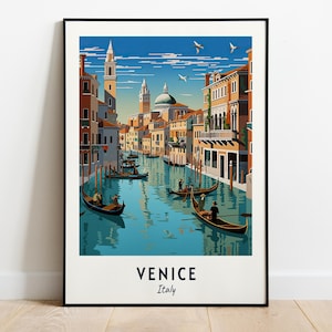 Venice Travel Print Wall Art, Venice - Italy City Print, Venice Travel Gift, Venice City Poster, Digital Download, Travel Gift, Wedding Gift