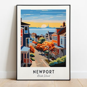 Newport Travel Print Wall Art, Newport - Rhode Island City Print, Newport Travel Gift, Newport City Poster, Digital Download, Travel Gift