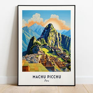Machu Picchu Travel Print Wall Art, Machu Picchu - Peru City Print, Machu Picchu Travel Gift, Machu Picchu City Poster, Digital Download