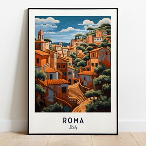 Roma Travel Print Wall Art, Roma - Italy City Print, Roma Travel Gift, Roma City Poster, Digital Download, Travel Gift, Roma Home Decor