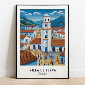 Arte de parede para impressão de viagem da Plaza Mayor, Villa De Leyva - Impressão da cidade da Colômbia, presente de viagem da Plaza Mayor, pôster da Plaza Mayor, download digital