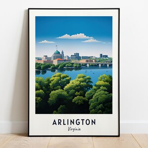 Arlington Travel Print Wall Art, Arlington - Virginia City Print, Arlington Travel Gift, Arlington City Poster, Digital Download, Wall Art