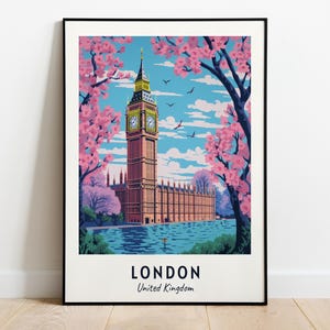London Travel Print Wall Art, London - United Kingdom City Print, London Travel Gift, London City Poster, Digital Download, Travel Gift