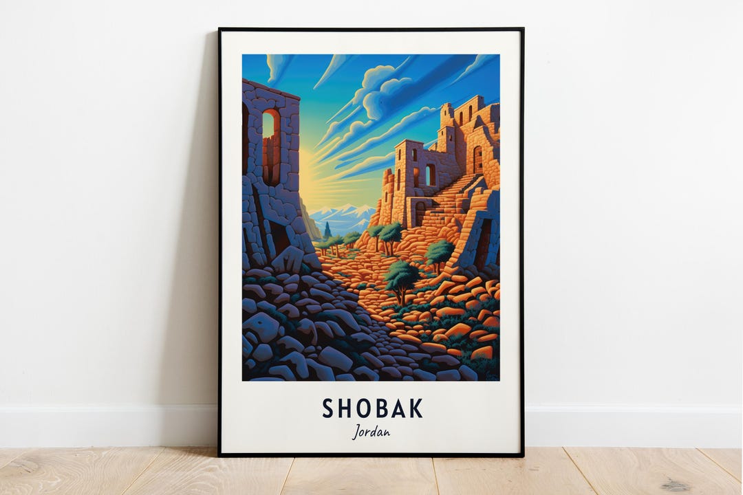 Shobak Castle Travel Print Wall Art, Shobak - Jordan City Print, Shobak ...