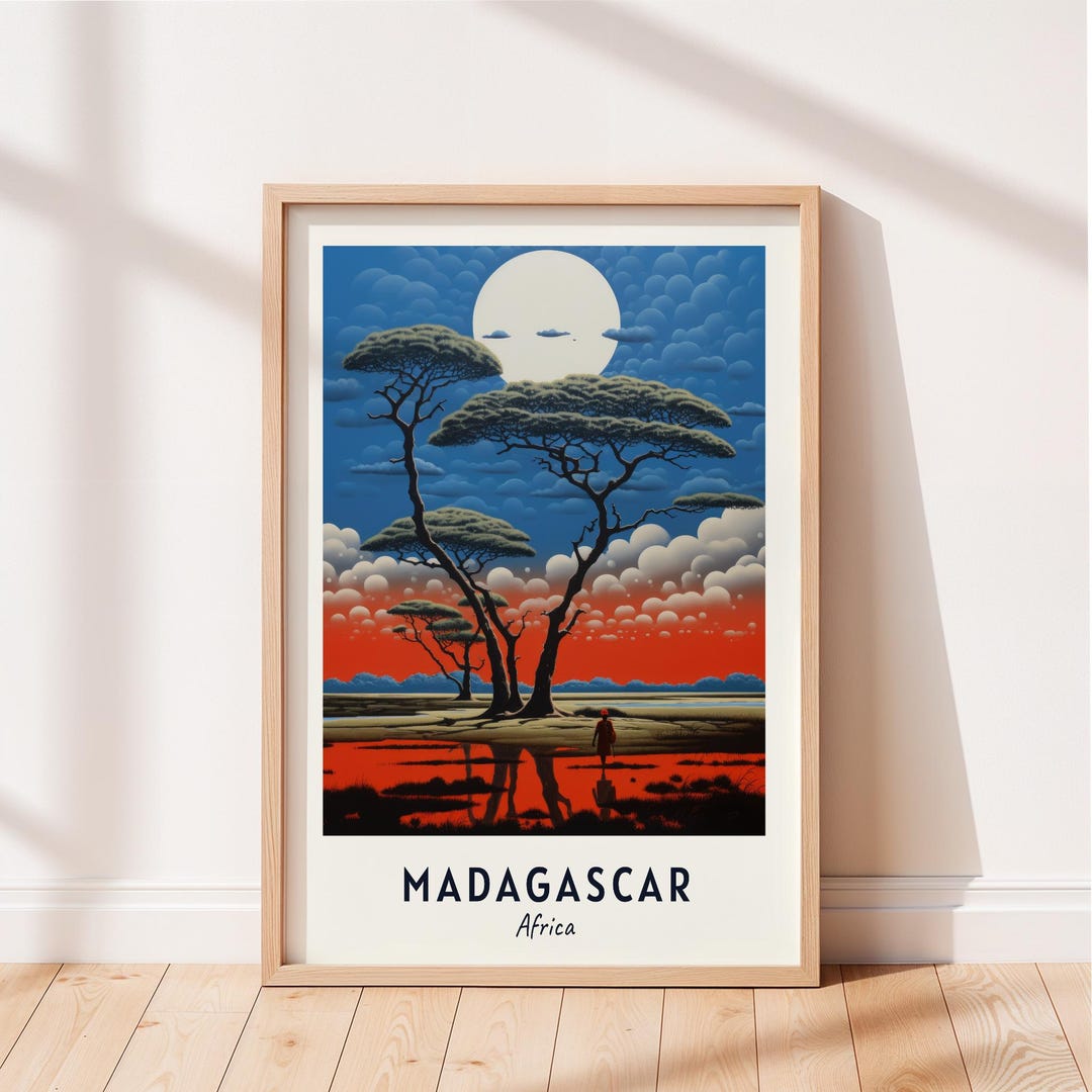 Madagascar Travel Poster Madagascar Africa Wall Art Africa Print ...