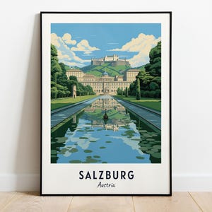 Mirabell Palace And Gardens Travel Print Wall Art, Salzburg - Austria City Print, Mirabell Palace And Gardens Travel Gift, Digital Download