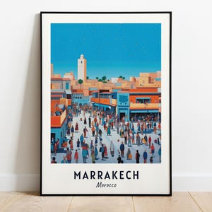Jemaa El-Fnaa Square Travel Print Wall Art, Marrakech - Morocco City Print, Jemaa El-Fnaa Square Travel Gift, Jemaa El-Fnaa Square Poster