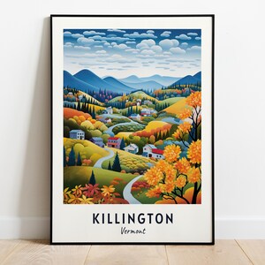 Killington, Vermont Travel Print Wall Art, Killington - Vermont City Print, Killington, Vermont Travel Gift, Killington, Vermont Poster