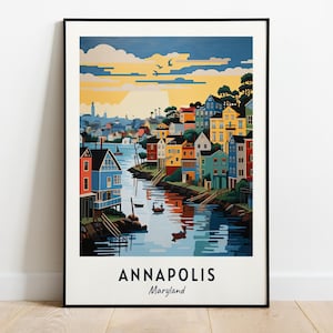 Annapolis Travel Print Wall Art, Annapolis - Maryland City Print, Annapolis Travel Gift, Annapolis City Poster, Digital Download, Wall Art