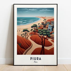 Máncora Beach Travel Print Wall Art, Piura - Peru City Print, Máncora Beach Travel Gift, Máncora Beach Poster, Digital Download, Wall Art
