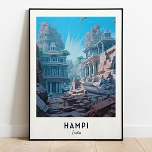 Virupaksha Temple Travel Print Wall Art, Hampi - India City Print, Virupaksha Temple Travel Gift, Virupaksha Temple Poster, Digital Download