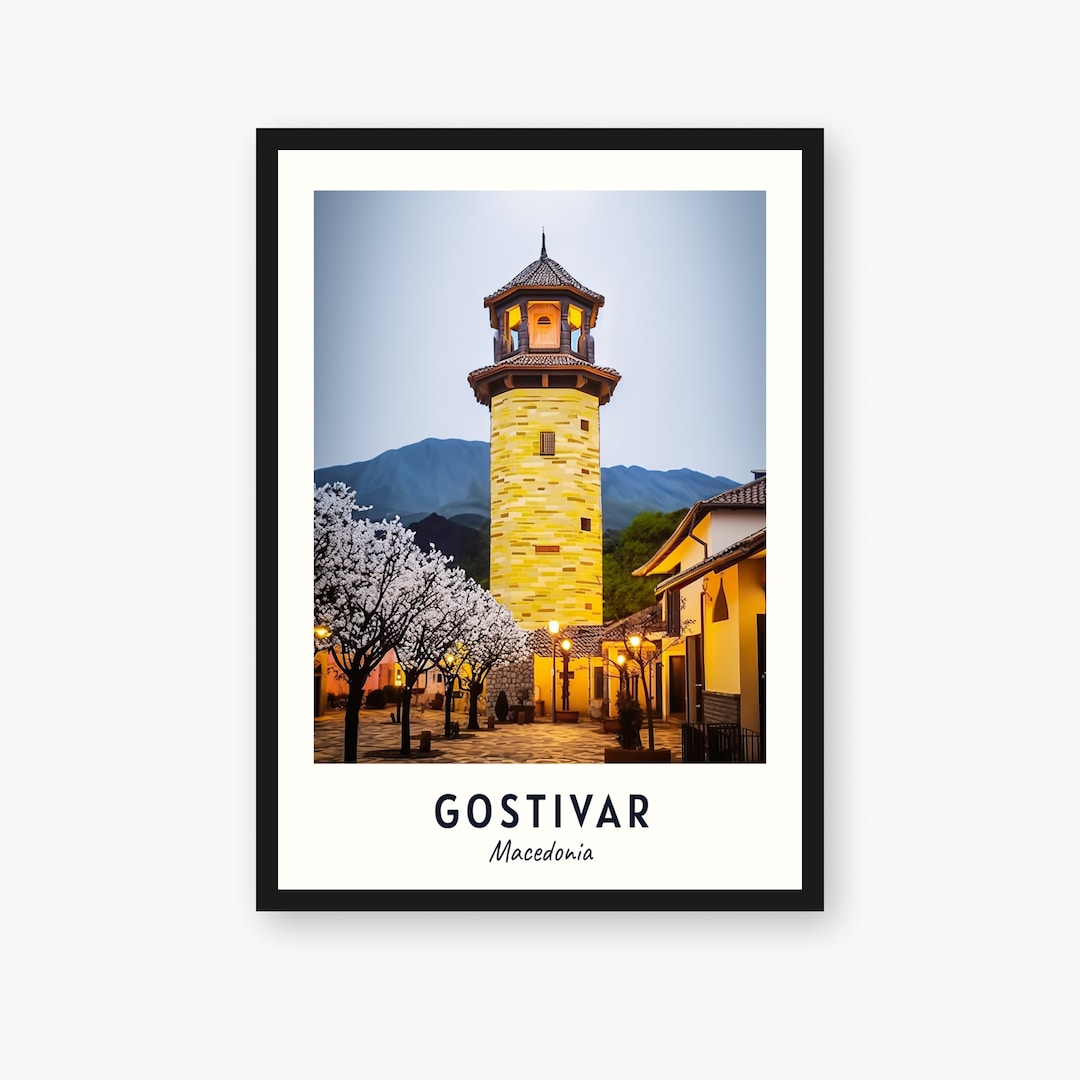 Gostivar City Print Gostivar Travel Poster Macedonia Travel - Etsy UK