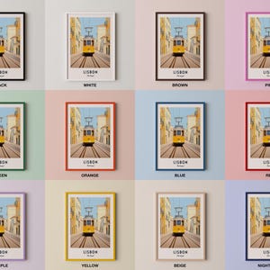 Lisbon Travel Poster Portugal Print Wall Art City Print Cityscape Artwork Travel Wall Decor Digital Download Travel Gift image 3