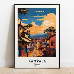 Kampala Travel Print Wall Art, Kampala - Uganda City Print, Kampala Travel Gift, Kampala City Poster, Digital Download, Travel Gift