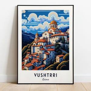 Gracanica Monastery Travel Print Wall Art, Vushtrri - Kosovo City Print, Gracanica Monastery Travel Gift, Gracanica Monastery Poster