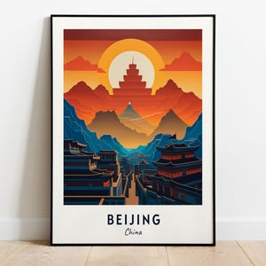 Beijing Travel Print Wall Art, Beijing - China City Print, Beijing Travel Gift, Beijing City Poster, Digital Download, Travel Gift, Wall Art