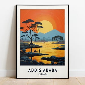 Addis Ababa Travel Print Wall Art, Addis Ababa - Ethiopia City Print, Addis Ababa Travel Gift, Addis Ababa City Poster, Digital Download