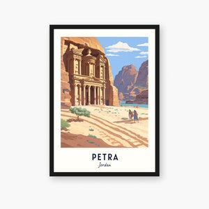Petra Travel Print, Petra - Jordan Travel Gift, Printable City Poster, Digital Download, Wedding Gift, Birthday Present