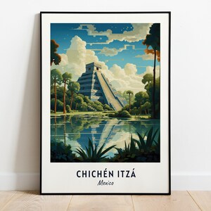 Chichén Itzá, Mexico Travel Print Wall Art, Chichén Itzá - Mexico City Print, Chichén Itzá, Mexico Travel Gift, Chichén Itzá