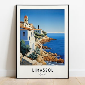 Limassol Travel Print Wall Art, Limassol - Cyprus City Print, Limassol Travel Gift, Limassol City Poster, Digital Download, Travel Gift