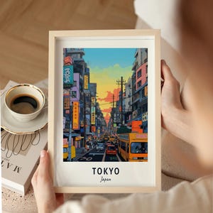 Tokyo Travel Poster Japan Print Wall Art City Print Cityscape Artwork Travel Wall Decor Digital Download Travel Gift image 9