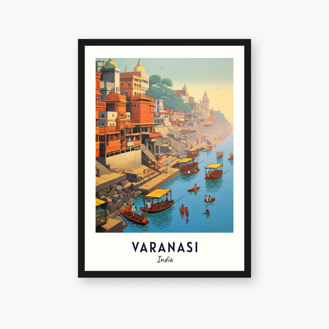 Varanasi Travel Print, Varanasi India Travel Gift, Printable City