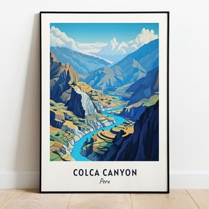Colca Canyon National Park Travel Print Wall Art, Colca Canyon - Peru City Print, Colca Canyon National Park Travel Gift, Digital Download
