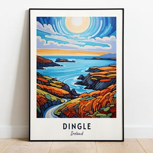 Art mural imprimé voyage Dingle, Irlande, Dingle - impression ville Irlande, Dingle, cadeau voyage Irlande, Dingle, affiche Irlande, téléchargement numérique