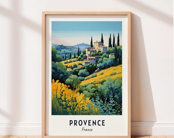 Provence Travel Poster Provence France Wall Art France Print Cityscape Artwork Travel Wall Decor Digital Download Travel Gift