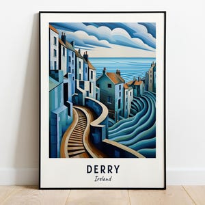Derry City Walls Travel Print Wall Art, Derry - Ireland City Print, Derry City Walls Travel Gift, Derry City Walls Poster, Digital Download
