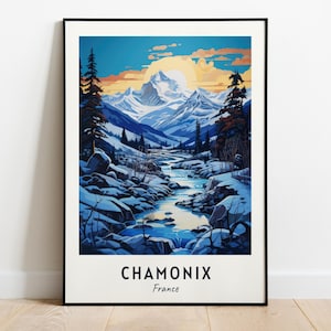 Chamonix Reisedruck, Wandkunst, Chamonix - Frankreich Stadt Druck, Chamonix Reisegeschenk, Chamonix Stadt Poster, Digitaler Download, Reisegeschenk