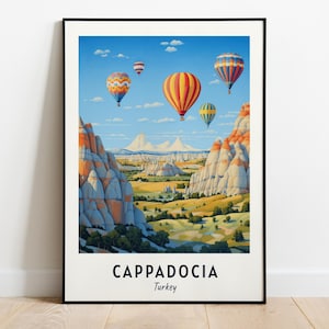 Cappadocia Travel Print Wall Art, Cappadocia - Turkey City Print, Cappadocia Travel Gift, Cappadocia City Poster, Digital Download, Wall Art