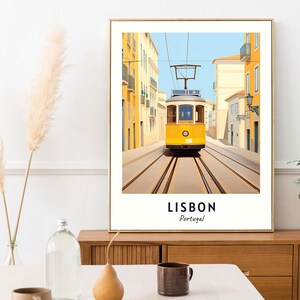 Lisbon Travel Poster Portugal Print Wall Art City Print Cityscape Artwork Travel Wall Decor Digital Download Travel Gift image 5