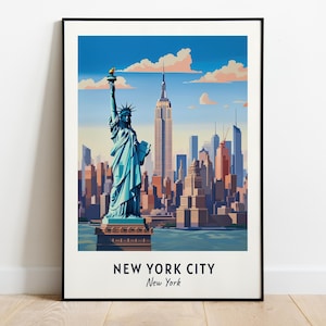 New York City Travel Print Wall Art, New York City - New York City Print, New York City Travel Gift, New York City City Poster, Travel Gift