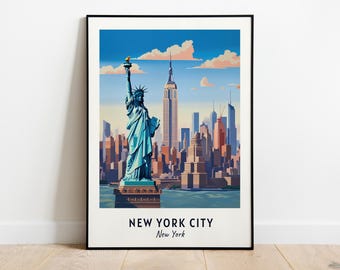 New York City Travel Print Wall Art, New York City - New York City Print, New York City Travel Gift, New York City City Poster, Travel Gift