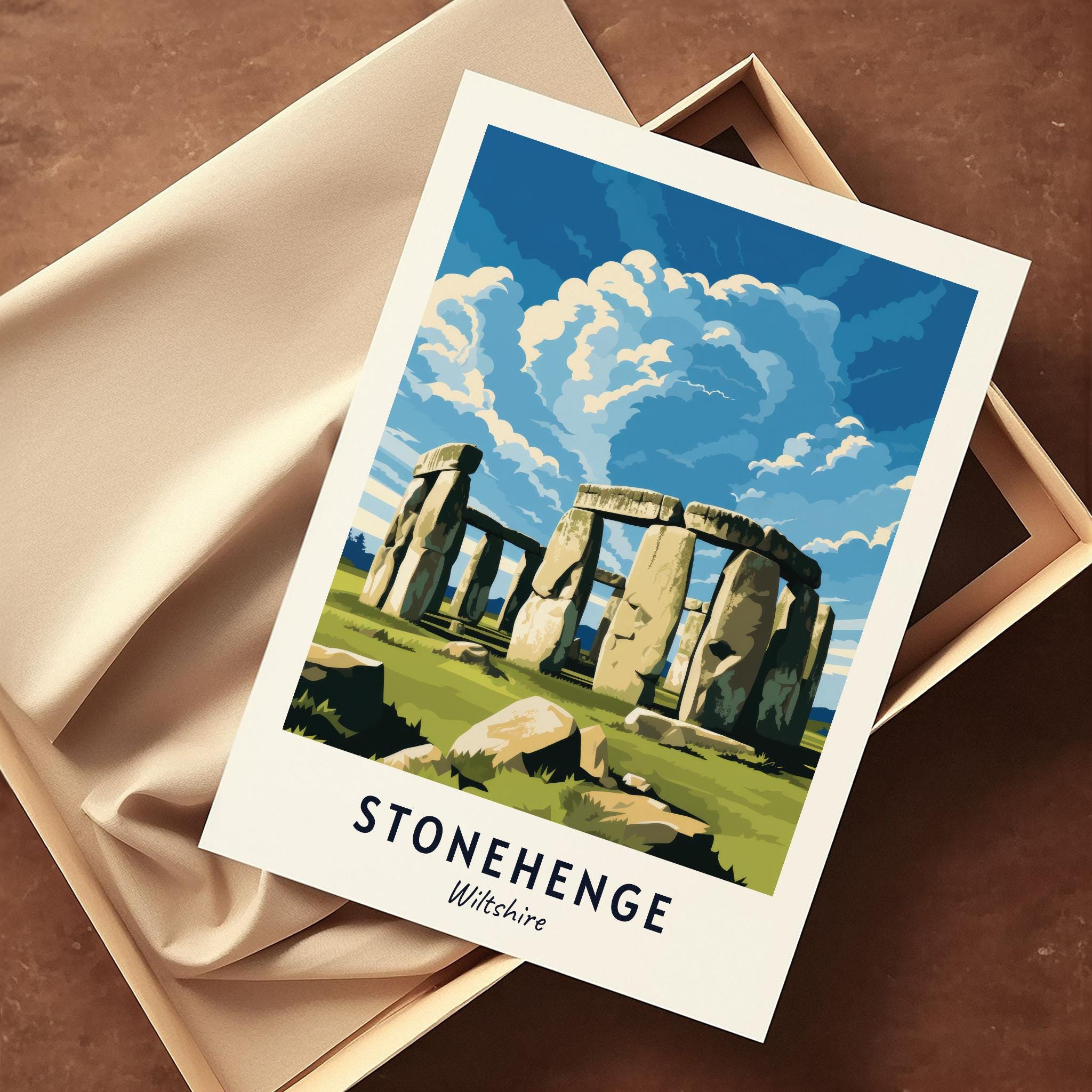 Stonehenge Travel Poster Wiltshire Print Wall Art City Print Cityscape ...