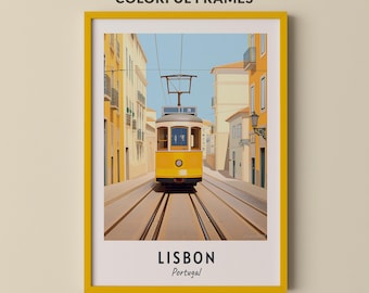 Lisbon Travel Poster Portugal Print Wall Art City Print Cityscape Artwork Travel Wall Decor Digital Download Travel Gift