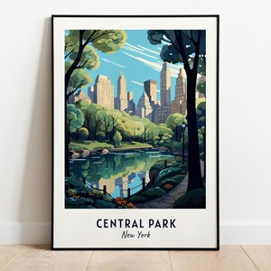 Impresión de pared con imágenes de Central Park, impresión de Central Park, Nueva York, regalo de viaje a Central Park, póster de Central Park, descarga digital