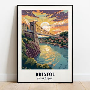 Bristol Travel Print Wall Art, Bristol - United Kingdom City Print, Bristol Travel Gift, Bristol City Poster, Digital Download, Travel Gift