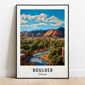 Boulder Travel Print Wall Art, Boulder - Colorado City Print, Boulder Travel Gift, Boulder City Poster, Digitale Download, Reiscadeau