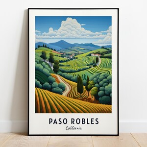 Paso Robles Travel Print Wall Art, Paso Robles - California City Print, Paso Robles Travel Gift, Paso Robles City Poster, Digital Download