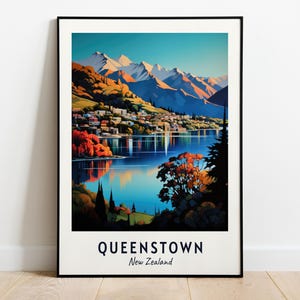 Queenstown Travel Print Wall Art, Queenstown - New Zealand City Print, Queenstown Travel Gift, Queenstown City Poster, Digital Download