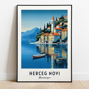 Herceg Novi Travel Print Wall Art, Herceg Novi - Montenegro City Print, Herceg Novi Travel Gift, Herceg Novi City Poster, Digital Download