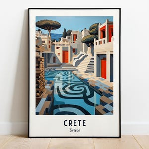 Knossos Palace Travel Print Wall Art, Crete - Greece City Print, Knossos Palace Travel Gift, Knossos Palace Poster, Digital Download