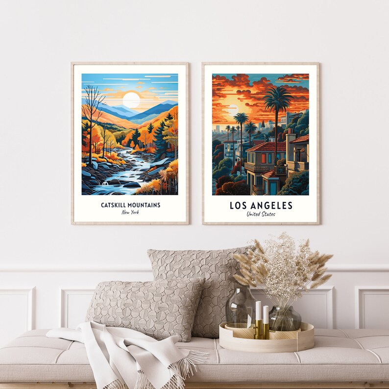 Catskill Mountains Travel Print Wall Art, Catskill Mountains New York