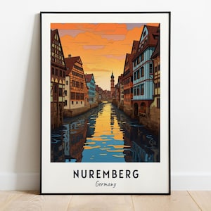 Nuremberg Travel Print Wall Art, Nuremberg - Germany City Print, Nuremberg Travel Gift, Nuremberg City Poster, Digital Download, Travel Gift