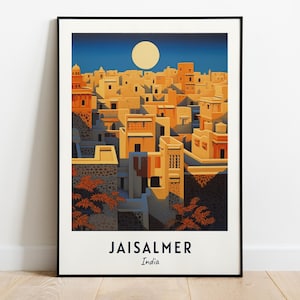 Jaisalmer Fort Travel Print Wall Art, Jaisalmer - India City Print, Jaisalmer Fort Travel Gift, Jaisalmer Fort Poster, Digital Download